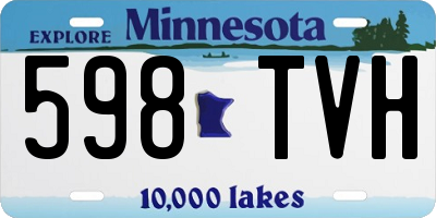 MN license plate 598TVH