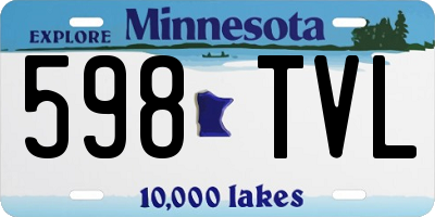 MN license plate 598TVL