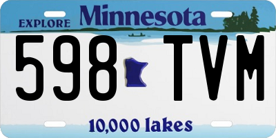 MN license plate 598TVM