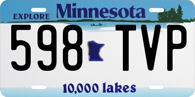 MN license plate 598TVP