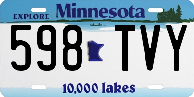 MN license plate 598TVY