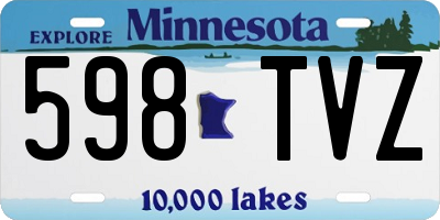 MN license plate 598TVZ