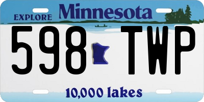 MN license plate 598TWP