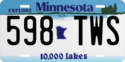 MN license plate 598TWS