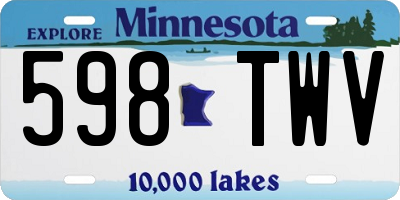 MN license plate 598TWV