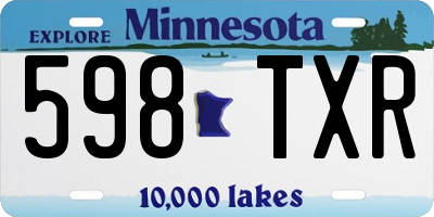 MN license plate 598TXR
