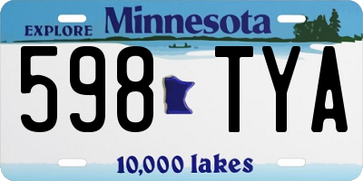 MN license plate 598TYA