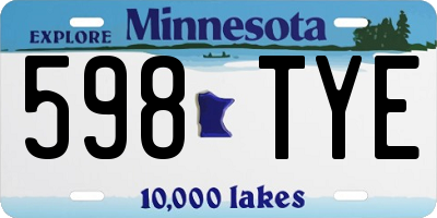 MN license plate 598TYE