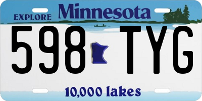 MN license plate 598TYG