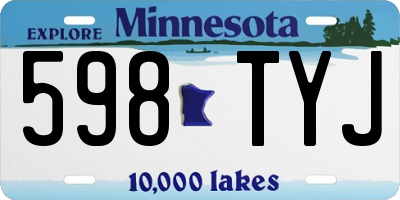 MN license plate 598TYJ