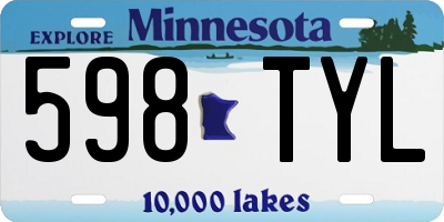 MN license plate 598TYL