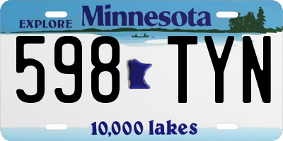 MN license plate 598TYN