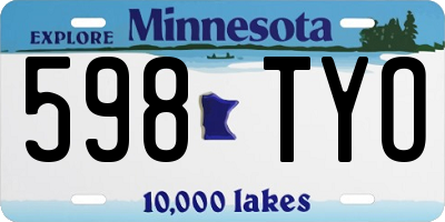 MN license plate 598TYO