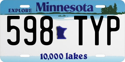 MN license plate 598TYP