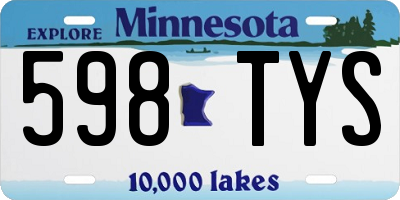 MN license plate 598TYS