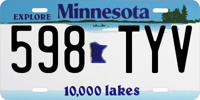 MN license plate 598TYV