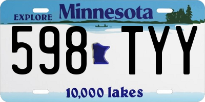 MN license plate 598TYY