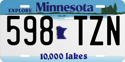 MN license plate 598TZN