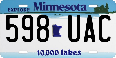 MN license plate 598UAC