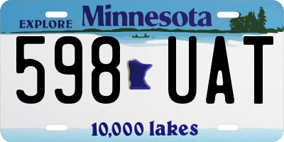 MN license plate 598UAT