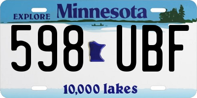 MN license plate 598UBF
