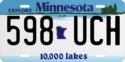 MN license plate 598UCH