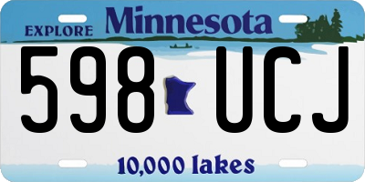 MN license plate 598UCJ