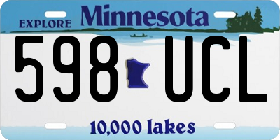 MN license plate 598UCL