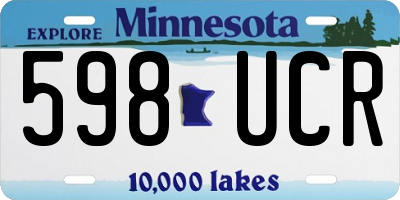 MN license plate 598UCR