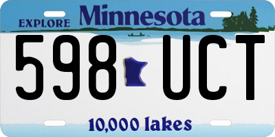 MN license plate 598UCT