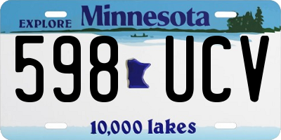 MN license plate 598UCV