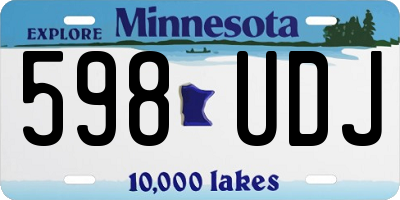 MN license plate 598UDJ