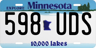 MN license plate 598UDS