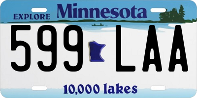 MN license plate 599LAA