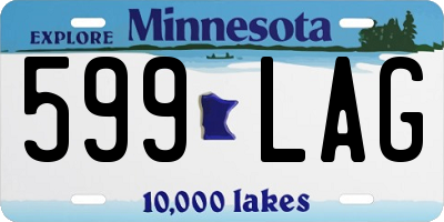 MN license plate 599LAG