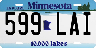 MN license plate 599LAI