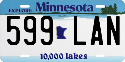 MN license plate 599LAN