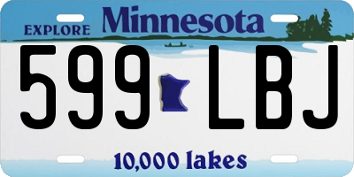 MN license plate 599LBJ