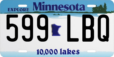 MN license plate 599LBQ