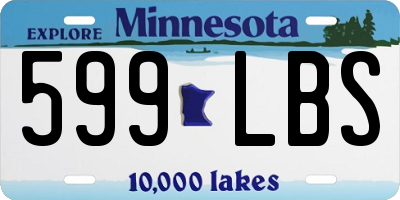 MN license plate 599LBS