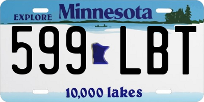 MN license plate 599LBT