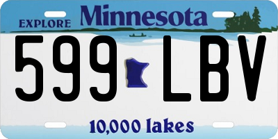 MN license plate 599LBV