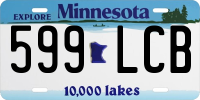 MN license plate 599LCB