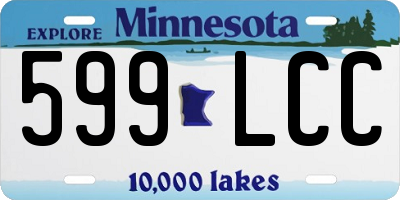 MN license plate 599LCC