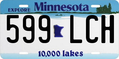 MN license plate 599LCH