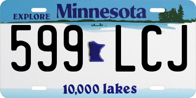 MN license plate 599LCJ
