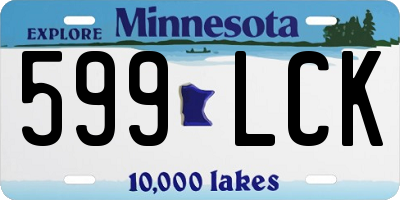 MN license plate 599LCK