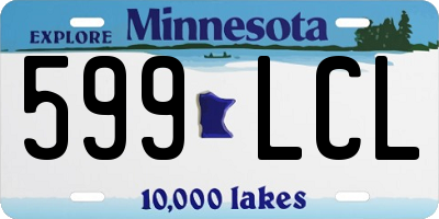 MN license plate 599LCL