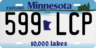 MN license plate 599LCP
