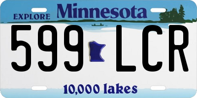 MN license plate 599LCR